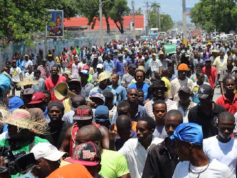 Anti-Martelly manifestation 5/1/2014