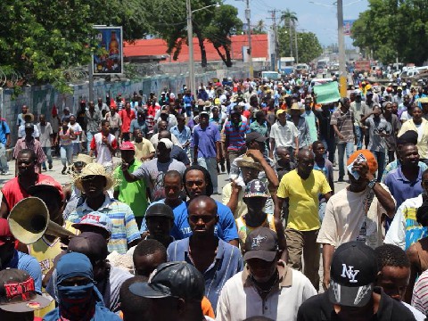 Anti-Martelly manifestation 5/1/2014